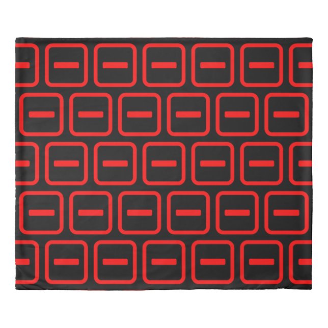 Japanese Number One 一 【Ichi】 Kanji Duvet Cover (Front)