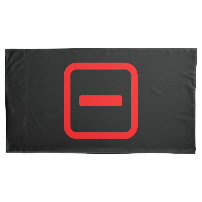 Japanese Number One 一 【Ichi】 Kanji Pillow Case (Front-Left)