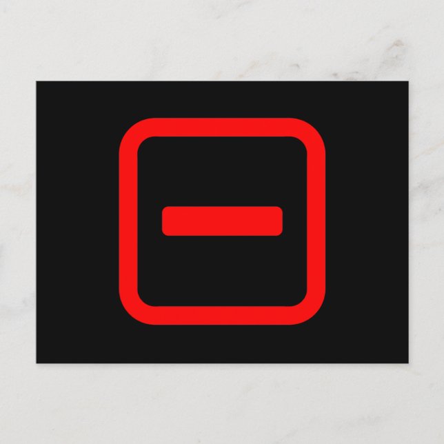 Japanese Number One 一 【Ichi】 Kanji Postcard (Front)