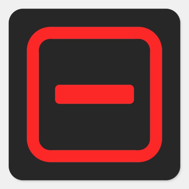 Japanese Number One 一 【Ichi】 Kanji Square Sticker (Front)