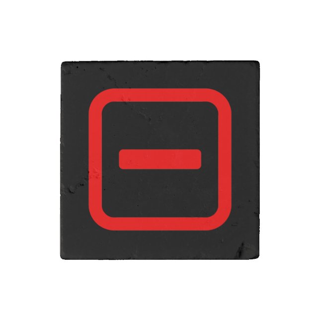 Japanese Number One 一 【Ichi】 Kanji Stone Magnet (Front)