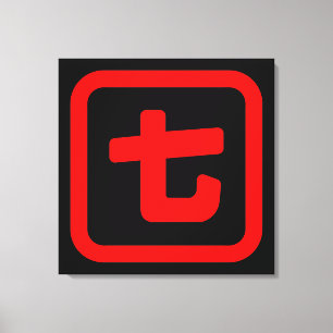 Japanese Number Seven 七 【Nana】 Kanji Canvas Print