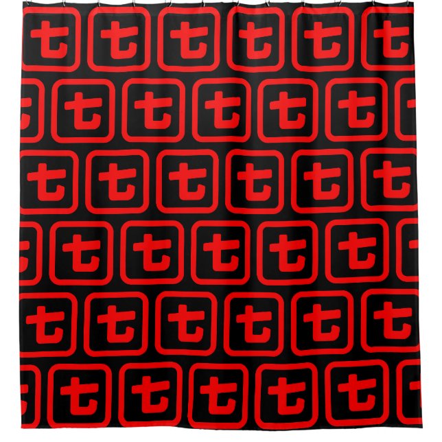 Japanese Number Seven 七 【Nana】 Kanji Shower Curtain (Front)
