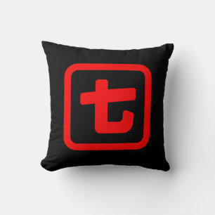Japanese Number Seven 七 【Nana】 Kanji Throw Pillow
