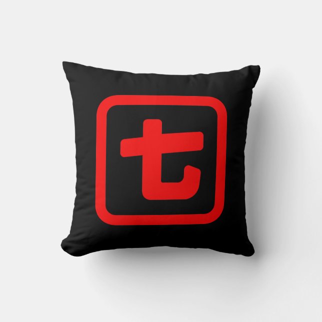 Japanese Number Seven 七 【Nana】 Kanji Throw Pillow (Front)