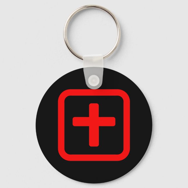 Japanese Number Ten 十 【Ju】 Kanji Keychain (Front)