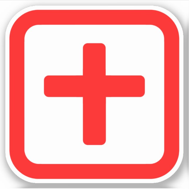 Japanese Number Ten 十 【Ju】 Kanji Sticker (Front)