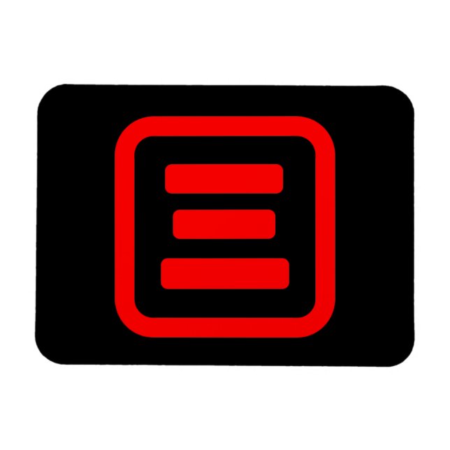 Japanese Number Three 三 【San】 Kanji Magnet (Horizontal)