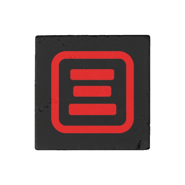 Japanese Number Three 三 【San】 Kanji Stone Magnet (Front)