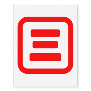 Japanese Number Three 三 【San】 Kanji Temporary Tattoos