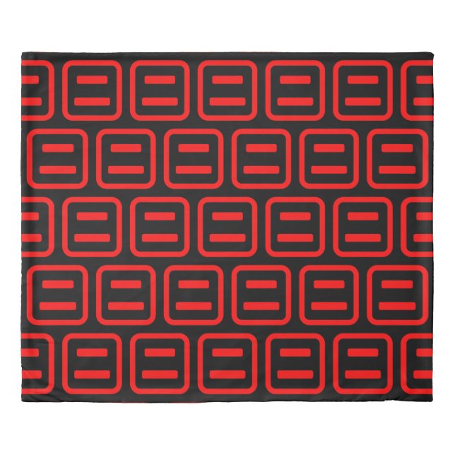 Japanese Number Two 二 【Ni】 Kanji Duvet Cover (Front)