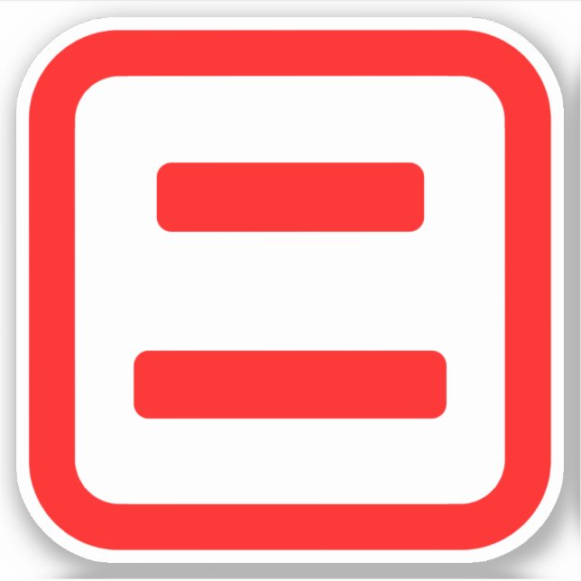 Japanese Number Two 二 【Ni】 Kanji Sticker (Front)