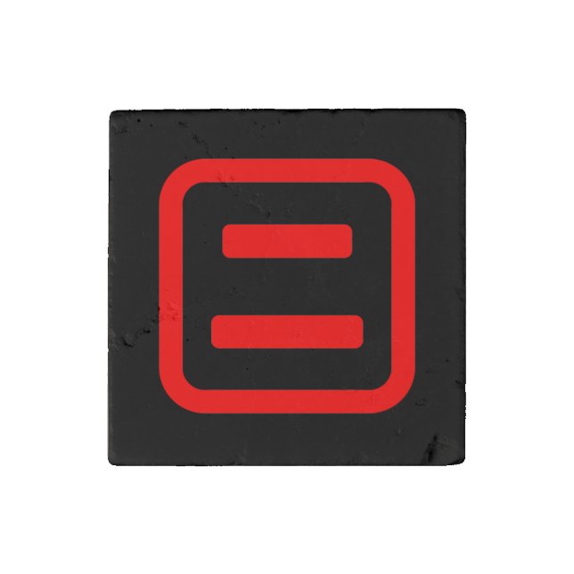 Japanese Number Two 二 【Ni】 Kanji Stone Magnet (Front)