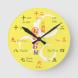 Japanese numerals 2 round clock