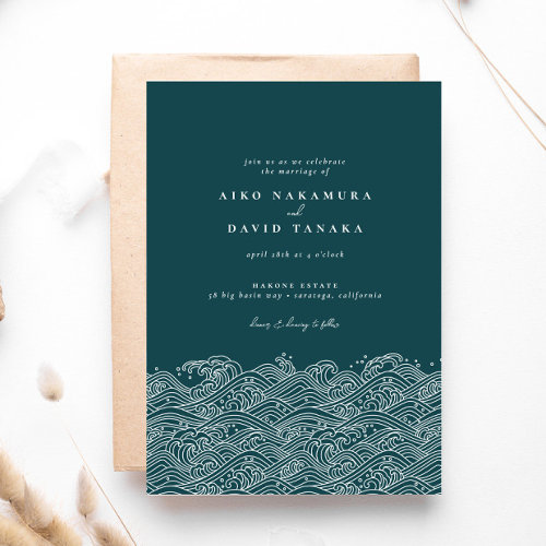 Japanese Ocean Waves Beach Wedding