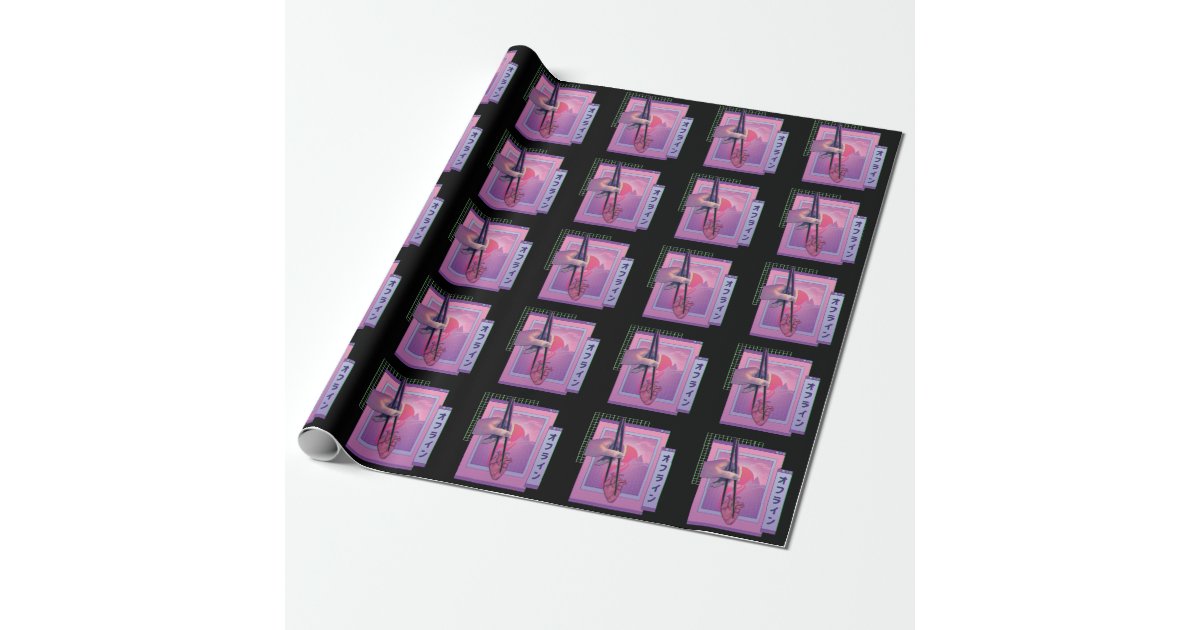 Japanese Offline Vaporwave Aesthetic Sad Heart Wrapping Paper Zazzle