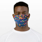 Japanese Okinawan Dye (Bingata) Adult Cloth Face Mask (Worn)