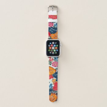 Japanese Okinawan Dye (bingata) Apple Watch Band by Wagaraya at Zazzle