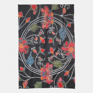 Japanese Okinawan Dye (Bingata) Kitchen Towel