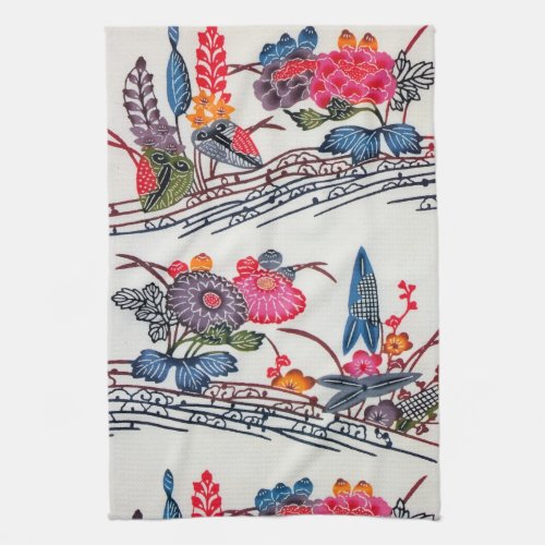 Japanese Okinawan Dye Bingata Kitchen Towel