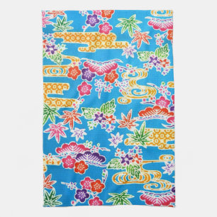 Japanese Okinawan Dye (Bingata) Kitchen Towel