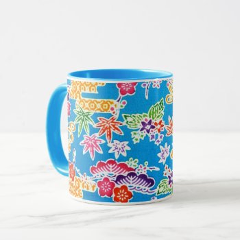 Japanese Okinawan Dye (bingata) Mug by Wagaraya at Zazzle