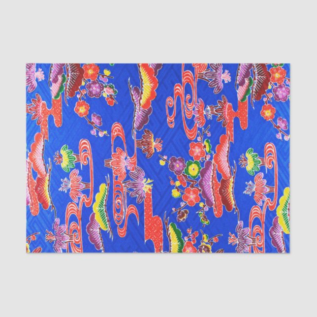 Japanese Okinawan Dye (Bingata) Tissue Paper (Front)