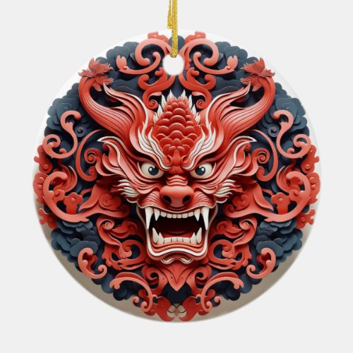 Japanese Oni Ceramic Ornament