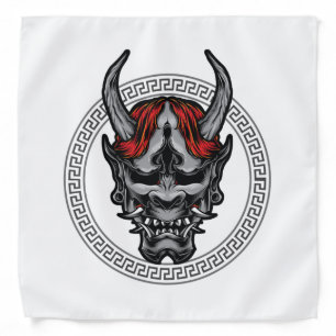 Japanese oni mask. bandana