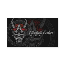 Japanese oni mask business card