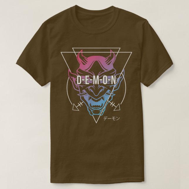 Japanese Oni Mask Demon Ogre - Esthetic Japan Sam T-Shirt (Design Front)