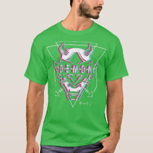 Japanese Oni Mask Demon Ogre  Esthetic Japan Samu T-Shirt
