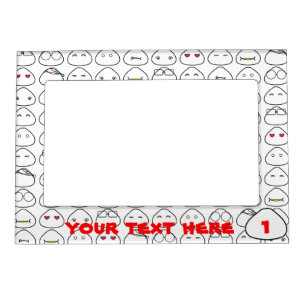Japanese Onigiri Fluo Pattern Magnetic Photo Frame