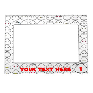 Japanese Onigiri Fluo Pattern Magnetic Photo Frame