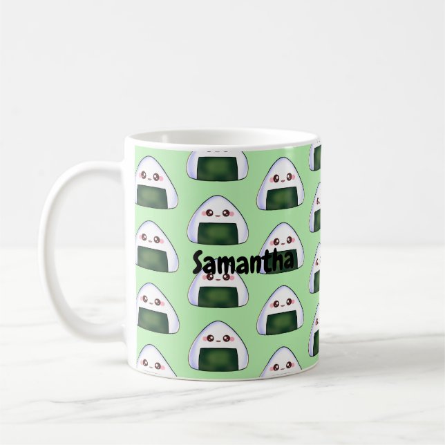 Japanese Onigiri Rice Ball Coffee Mug (Left)