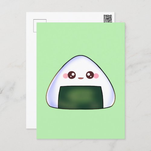 Japanese Onigiri Rice Ball Postcard