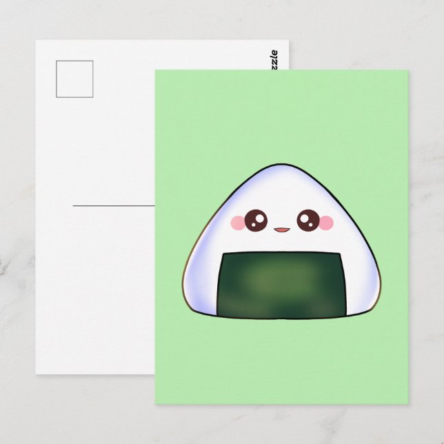 Japanese Onigiri Rice Ball Postcard (Front/Back)