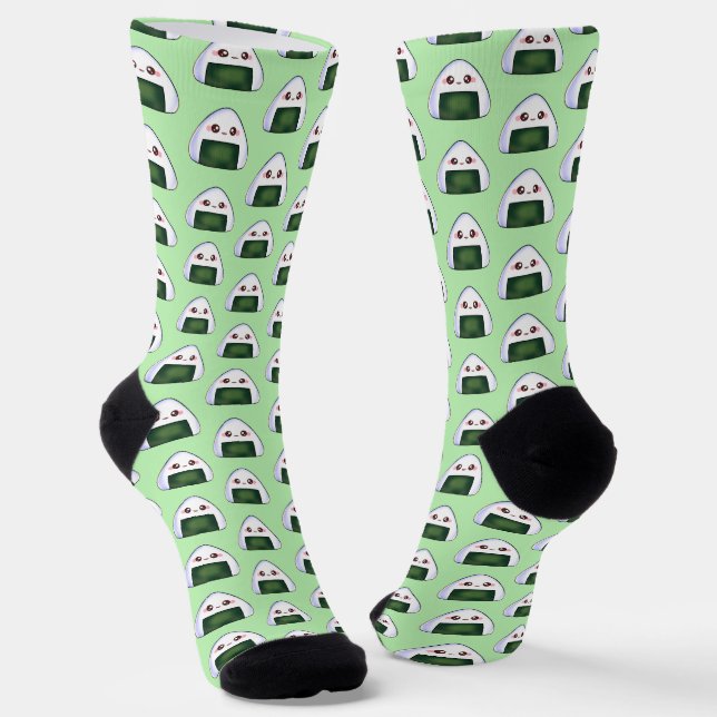 Japanese Onigiri Rice Ball Socks (Angled)