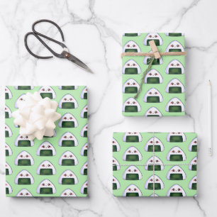 Japanese Onigiri Rice Ball Wrapping Paper Sheets