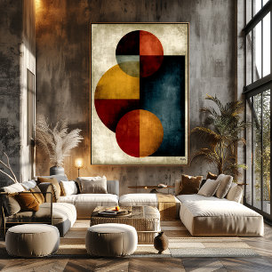 Japanese Orbital Geometric Abstract Quiet Luxury Poster