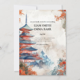 Japanese Oriental Asian Wedding Invitation