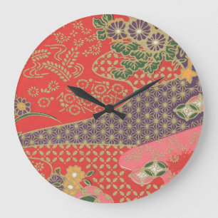 Japanese Origami Paper Pattern Wall Clock