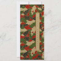 Japanese origami pattern Christmas Holiday Card