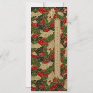 Japanese origami pattern Christmas Holiday Card