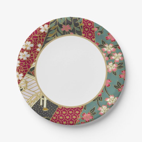 Japanese origami pattern paper plates