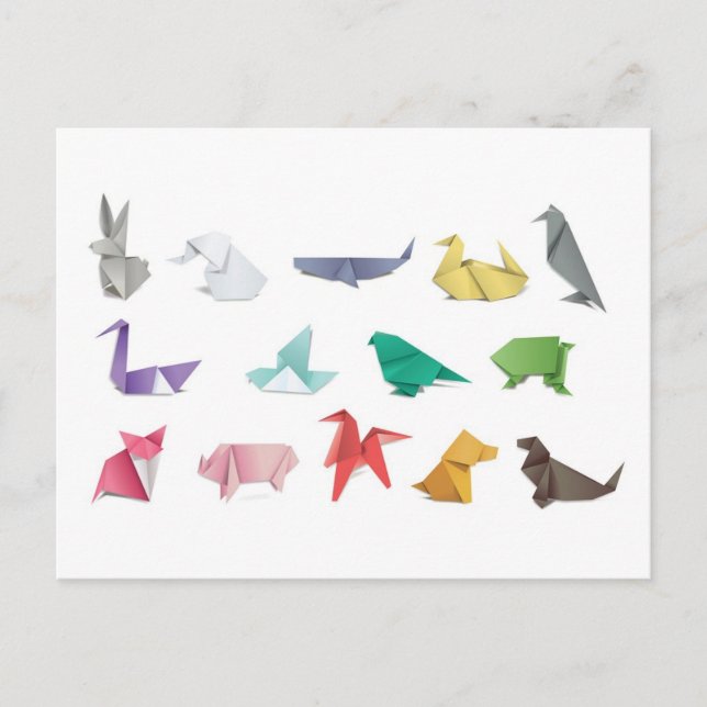 Japanese origami postcard for postcrossing (Front)