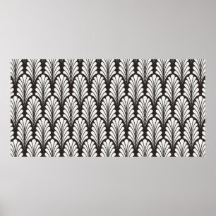 Japanese Ornamental vintage Background. Art Deco S Poster