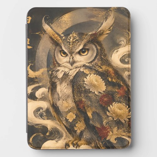 Japanese Owl Art | Traditional Owl Guardian Design Kindle Cover