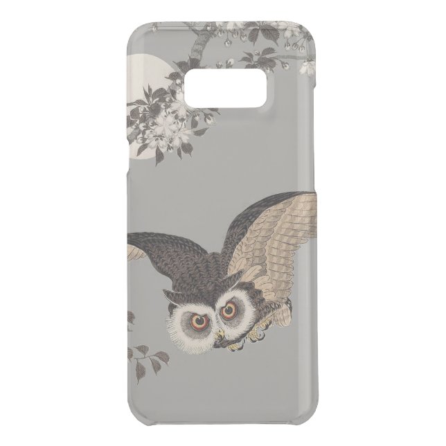 Japanese Owl Night Moon Woodcut Flying Night Uncommon Samsung Galaxy Case (Back)
