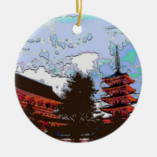 Japanese Pagoda Ceramic Ornament
